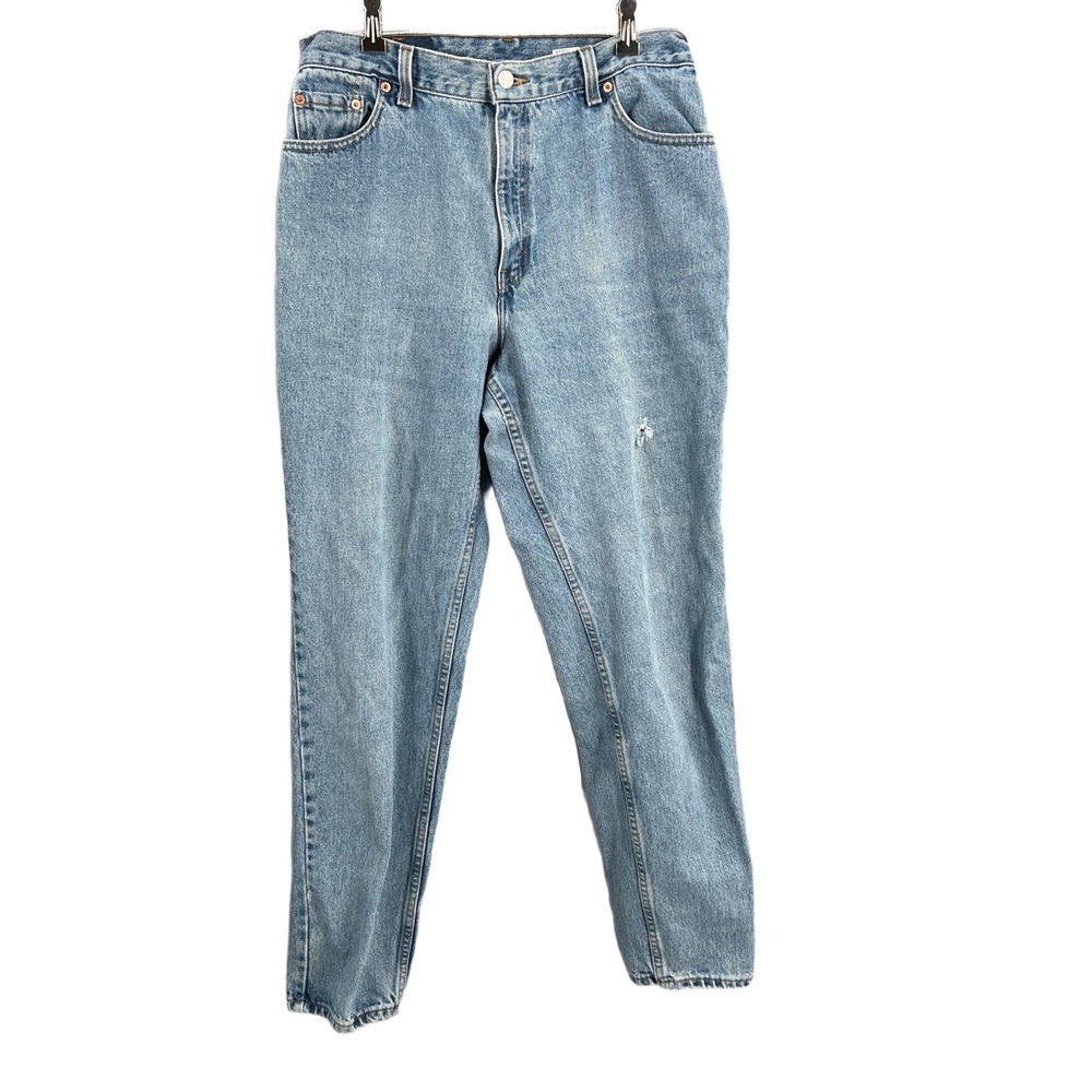 VTG Levis Womens 550 Jeans Blue High Waist 5-Pocket Relaxed Fit Mom Jean 14 Long